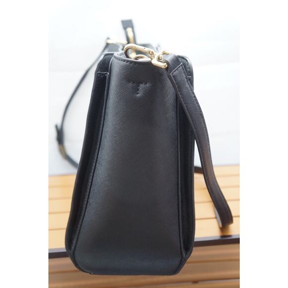 Tory Burch Black Saffiano Robinson Handbag Crossbody - Picture 8 of 13